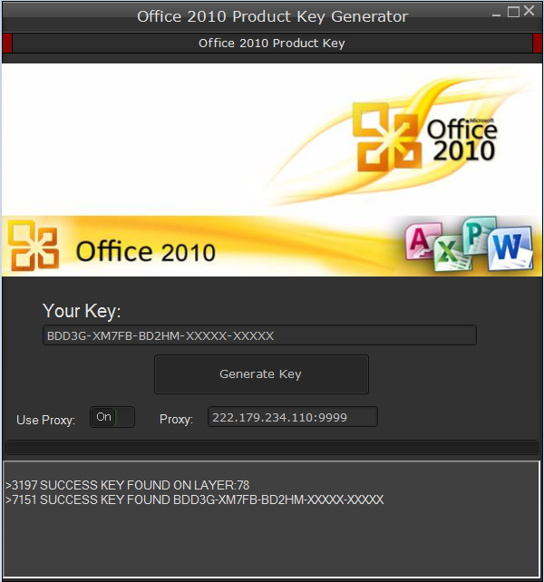 Serial Key Cho Office 2010
